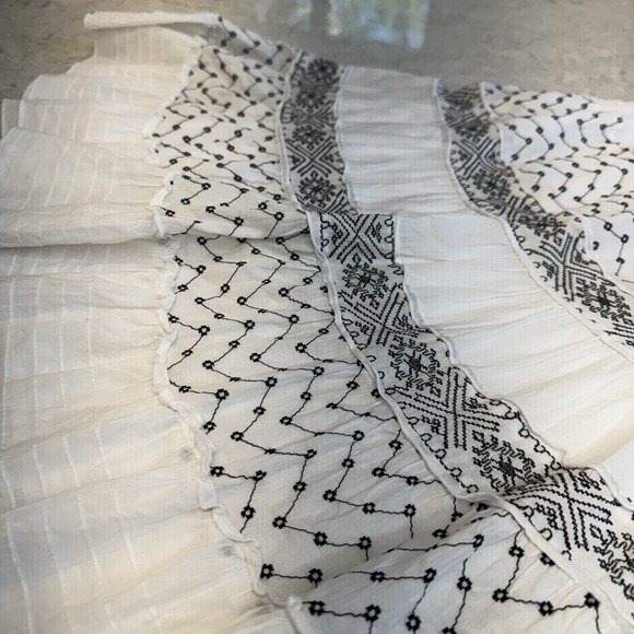 Apostrophe Lined A Line Skirt Sz 6 Cotton Cottage-core Romantic Midi Side Zip - Picture 12 of 14